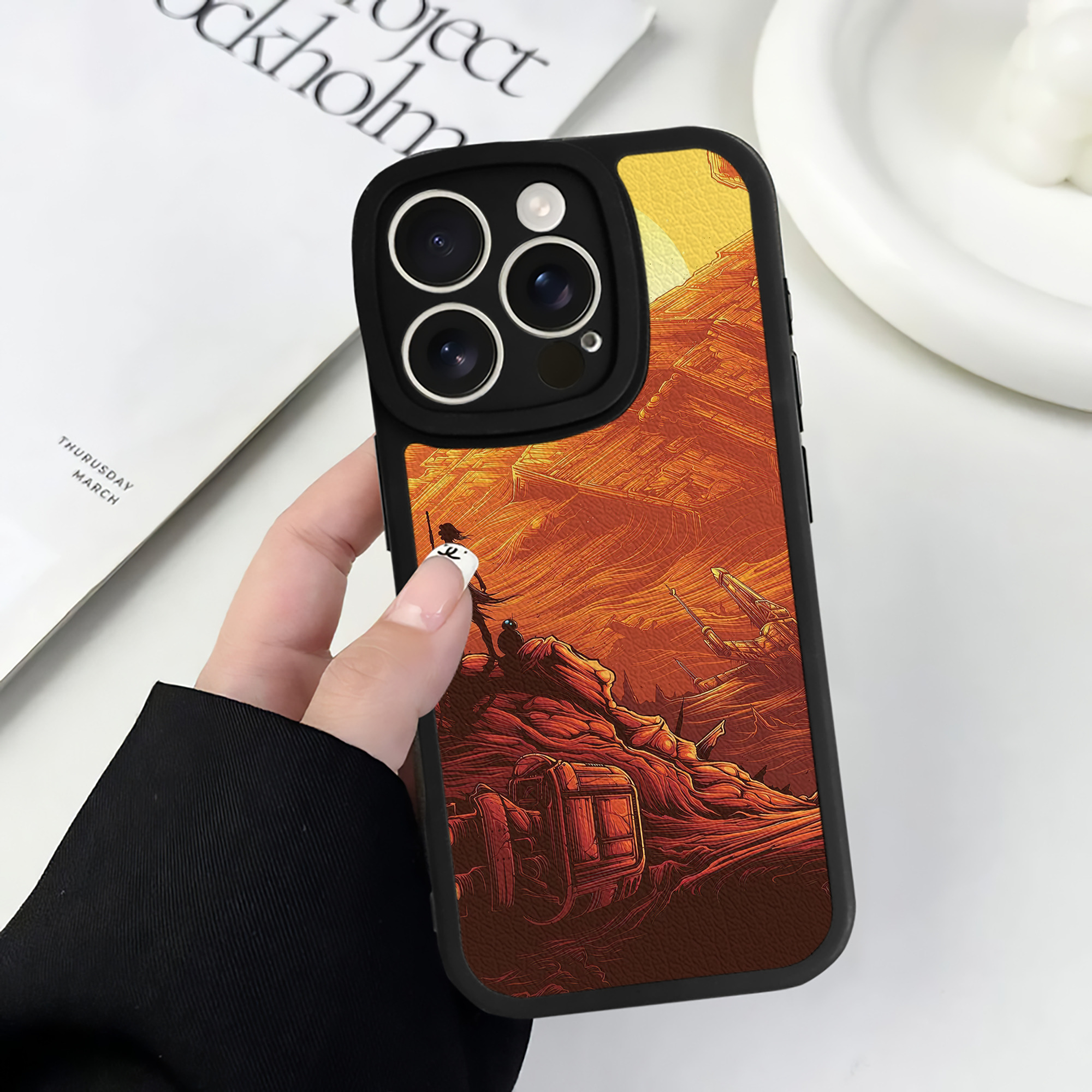 （画像用） スター・ウォーズ Star Wars 【iPhone 16シリーズ対応】シリコンスマホケース（レザー調） 材質：シリコン